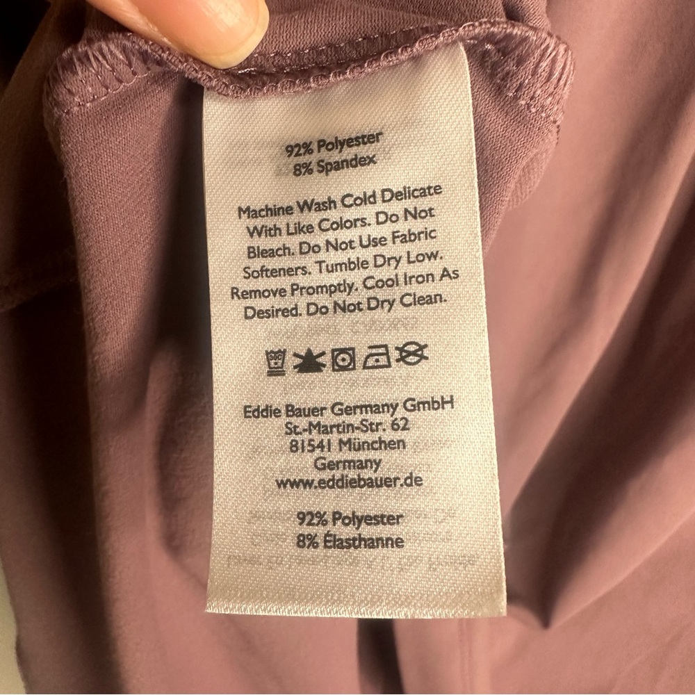 NWT Eddie Bauer Women's Aster Crossover Dress Solid Dusty Violet Pockets Size S - Picture 9 of 12